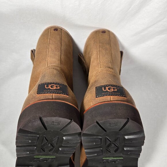 UGG Australia STONEMAN Sheepskin Stout Leather Waterproof Boots Men's US Size 15 - Picture 10 of 17